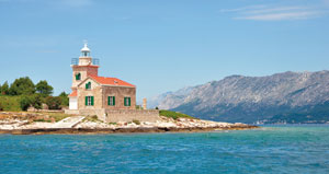 Lighthouse Sućuraj on the east cape of Hvar