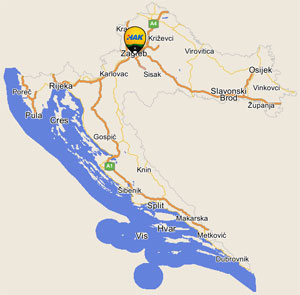 Interaktywna mapa drogowa - Chorwacja