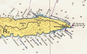 Námorných mapa - Sućuraj